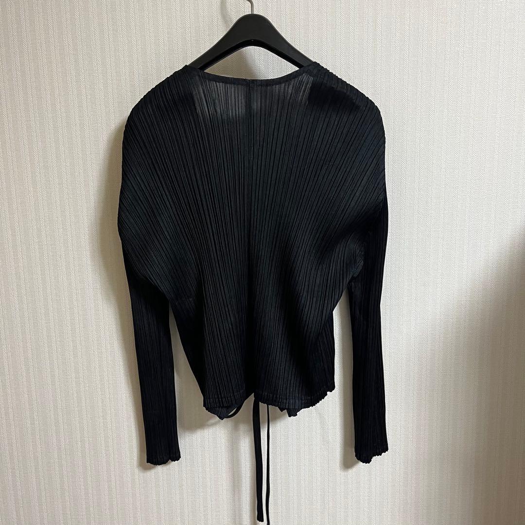PLEATSPLEASE イッセイミヤケ カーディガン Wrap ブラック