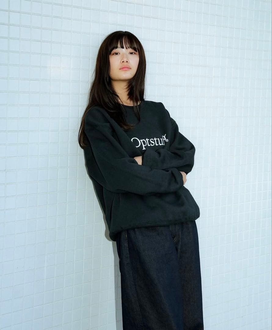 OPTSTUFF クルーネックスウェットシャツ オプトスタフ