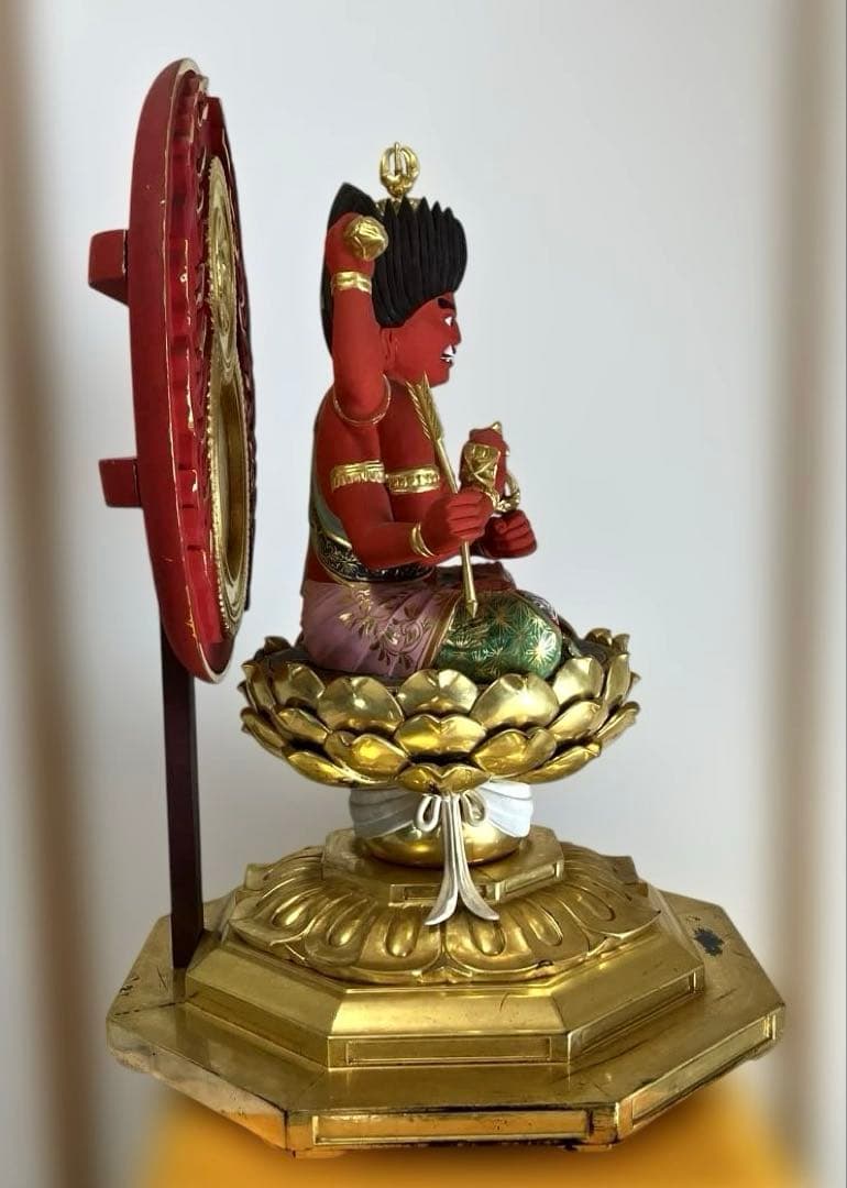 ☆愛染明王 極彩色仕様　坐像＊木像