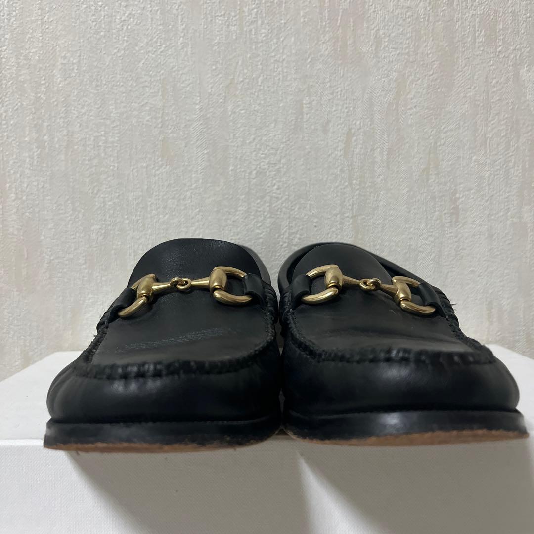 アルテサノスARTESANOSレザービットローファードレスシューズ37ブラック黒