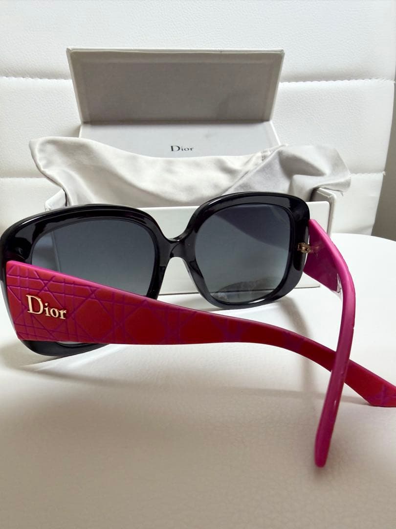 Dior ディオール サングラス ブラック×ピンク 美品 ケース・クロス付　CD
