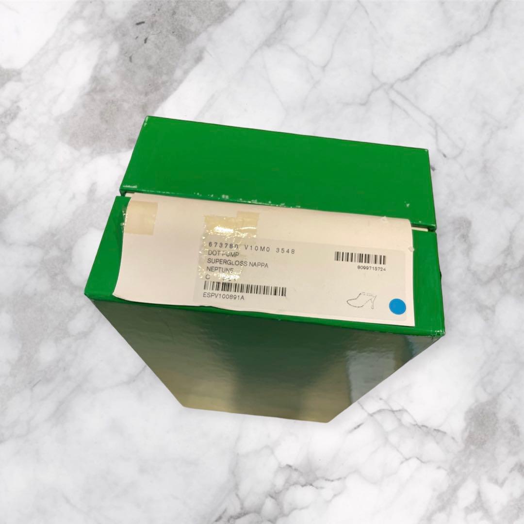 新品未使用　ボッテガ　べェネタ SOCK ドットミュール パテントレザー 9cm