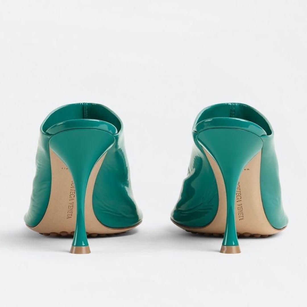 新品未使用　ボッテガ　べェネタ SOCK ドットミュール パテントレザー 9cm