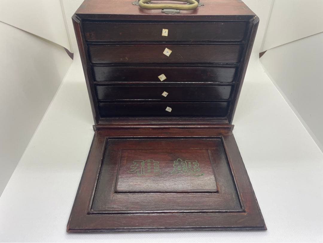 雅趣 麻雀牌 マージャン 木箱 中国 レトロ アンティーク ビンテージ