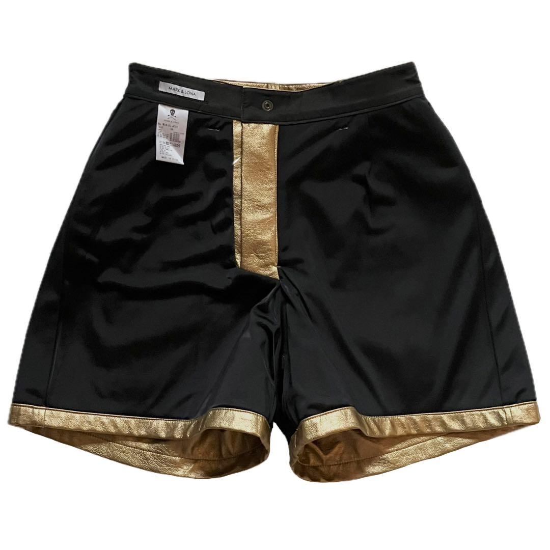 美品 マークアンドロナ ショートパンツ レディース サイズ38 ゴルフ 合成皮革