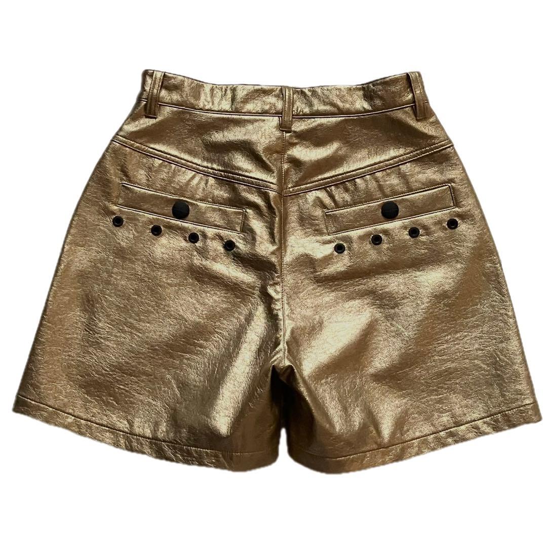 美品 マークアンドロナ ショートパンツ レディース サイズ38 ゴルフ 合成皮革