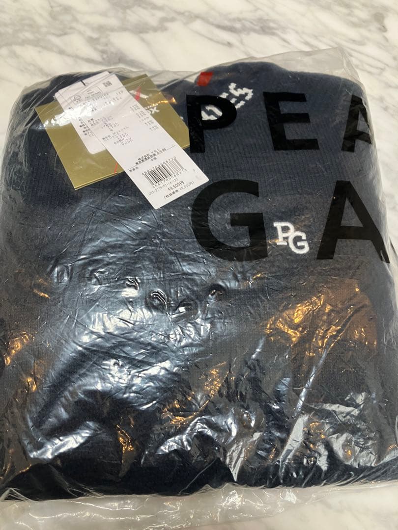 PEARLYGATES カシミヤタッチ 天竺×鹿の子ボーダー ニットプルオーバー