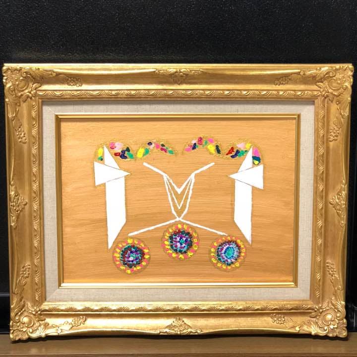 「神はすべてを許される」原画 本物 一点物 額付き 絵画 masa