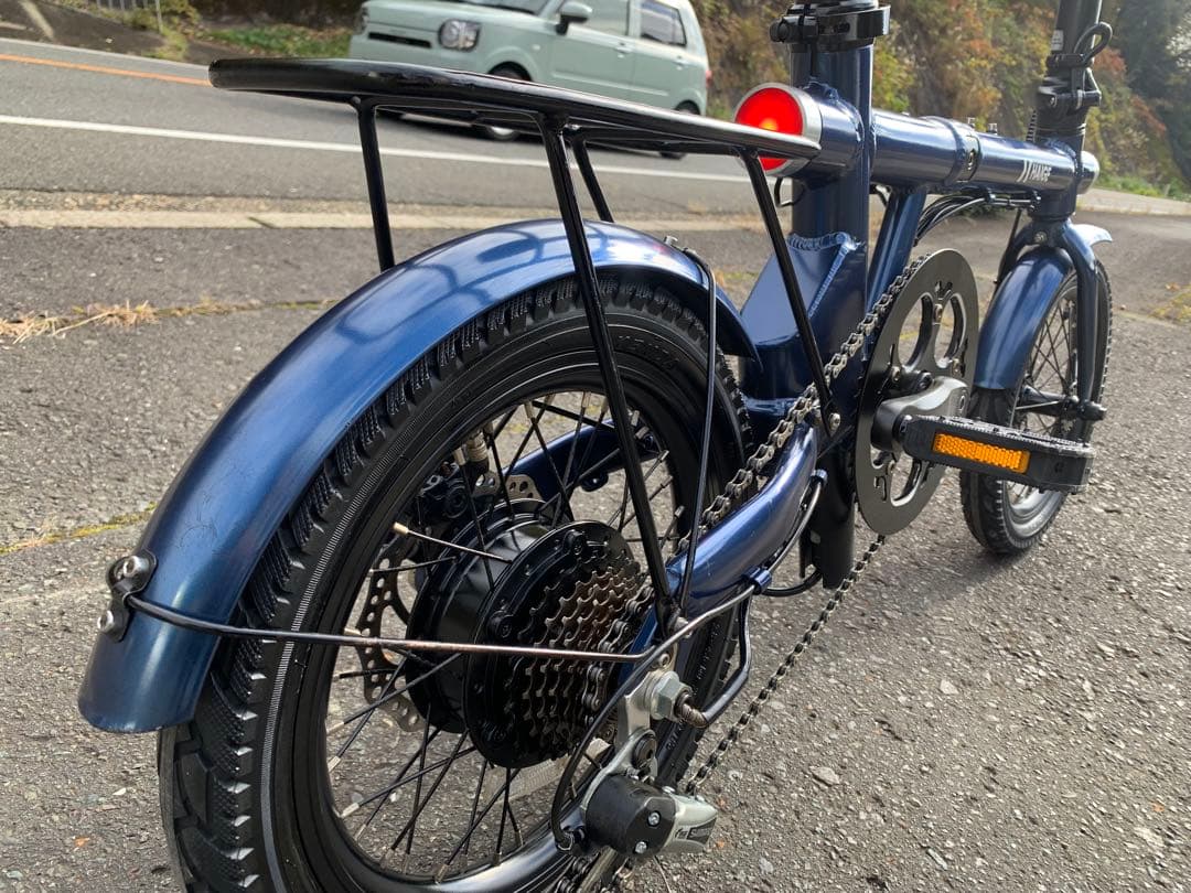 【動作確認済】送料無料HAIGEディスク折り畳み電動アシスト自転車7速16インチ