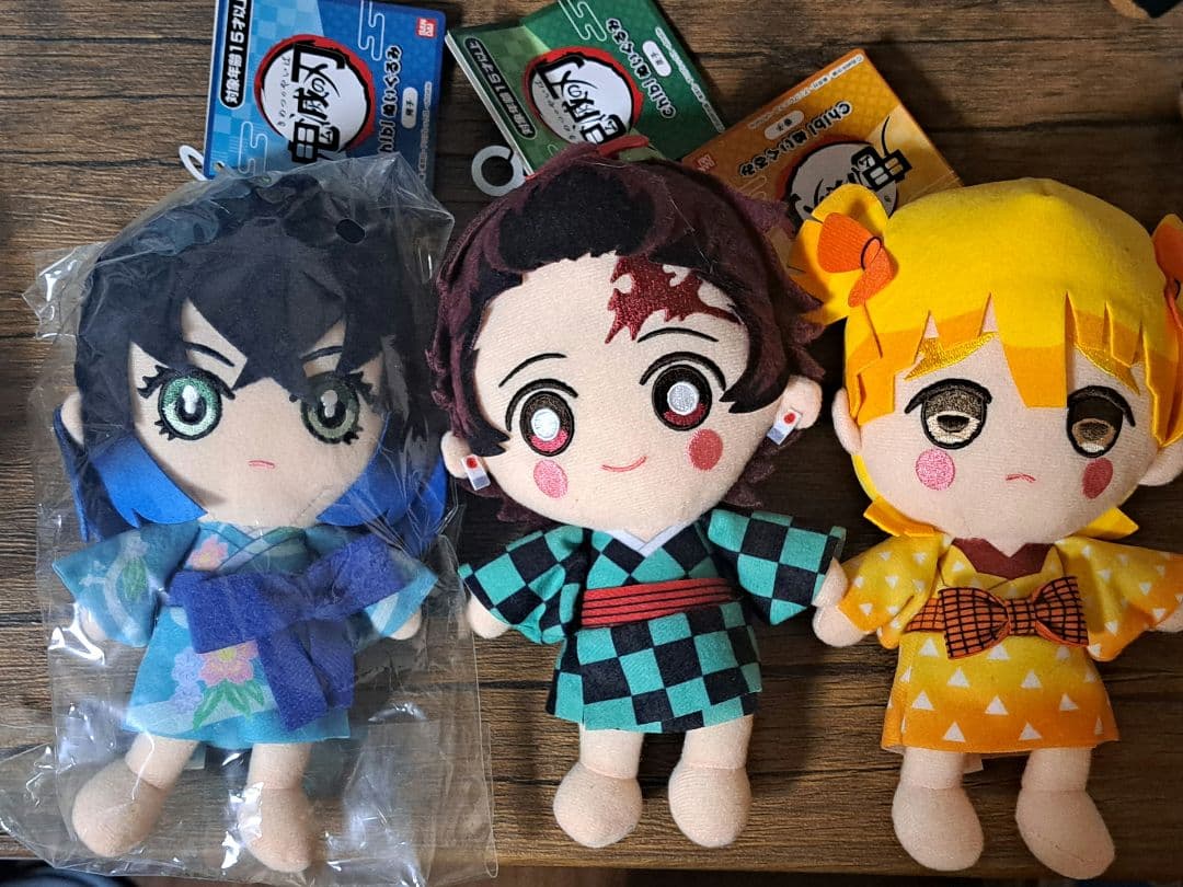 鬼滅の刃 ちびぬい　chibiぬいぐるみ 炭子　善子　猪子　タグ付き