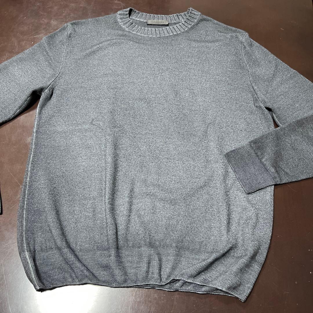 クルチアーニ　グレー クルーネックセーター50
