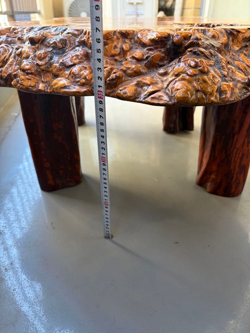 【最高級銘木】花梨 瘤材 一枚板 座卓 葡萄杢 無垢 天然木 唐木家具 希少