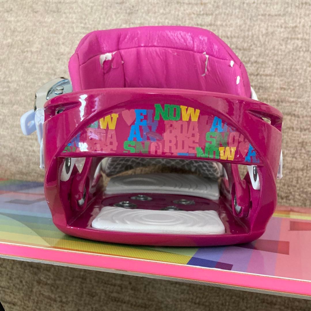 ELAN MIRROR スノーボード　142cm　ピンクバインディング　セット