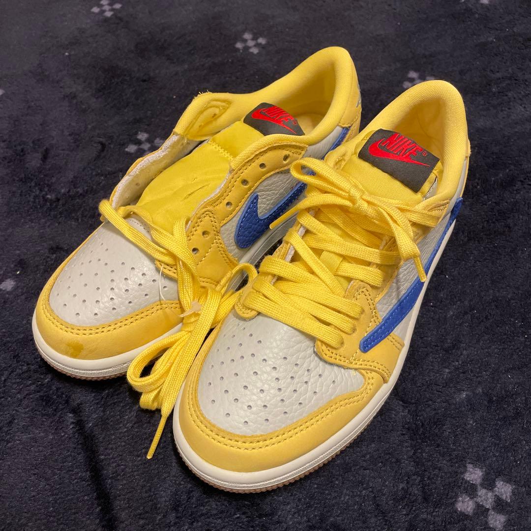 トラヴィススコット × ナイキ PS エアジョーダン1 ロー OG カナリー