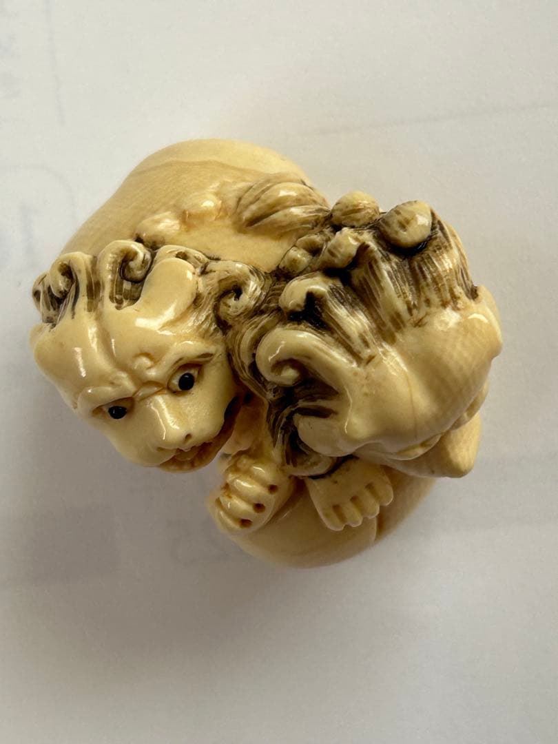 ✨【根付け】　狛犬　骨董　時代物 　⭐️古美術