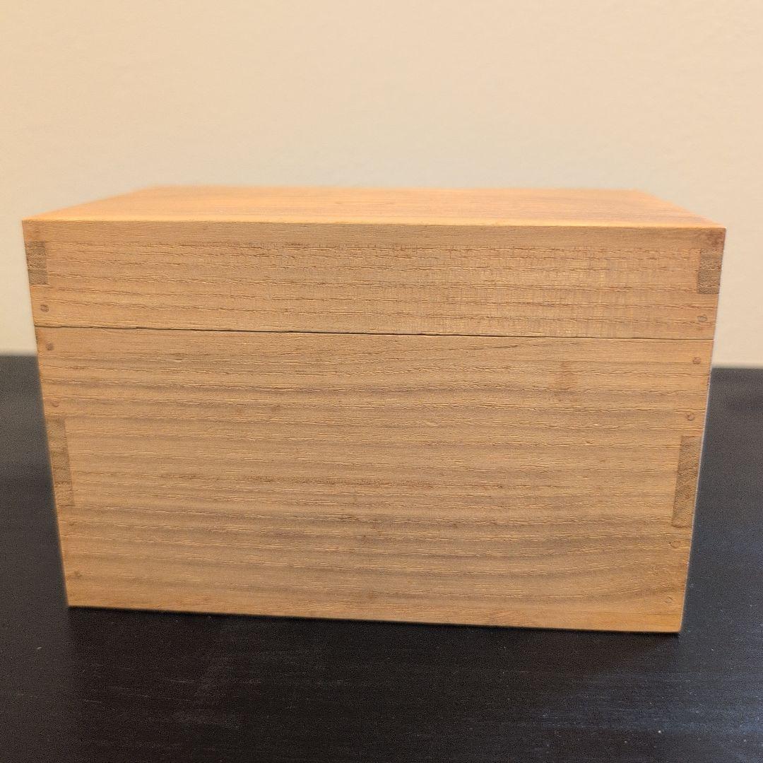 茶道具　桐柾茶通箱　木製漆棗二点　計三点