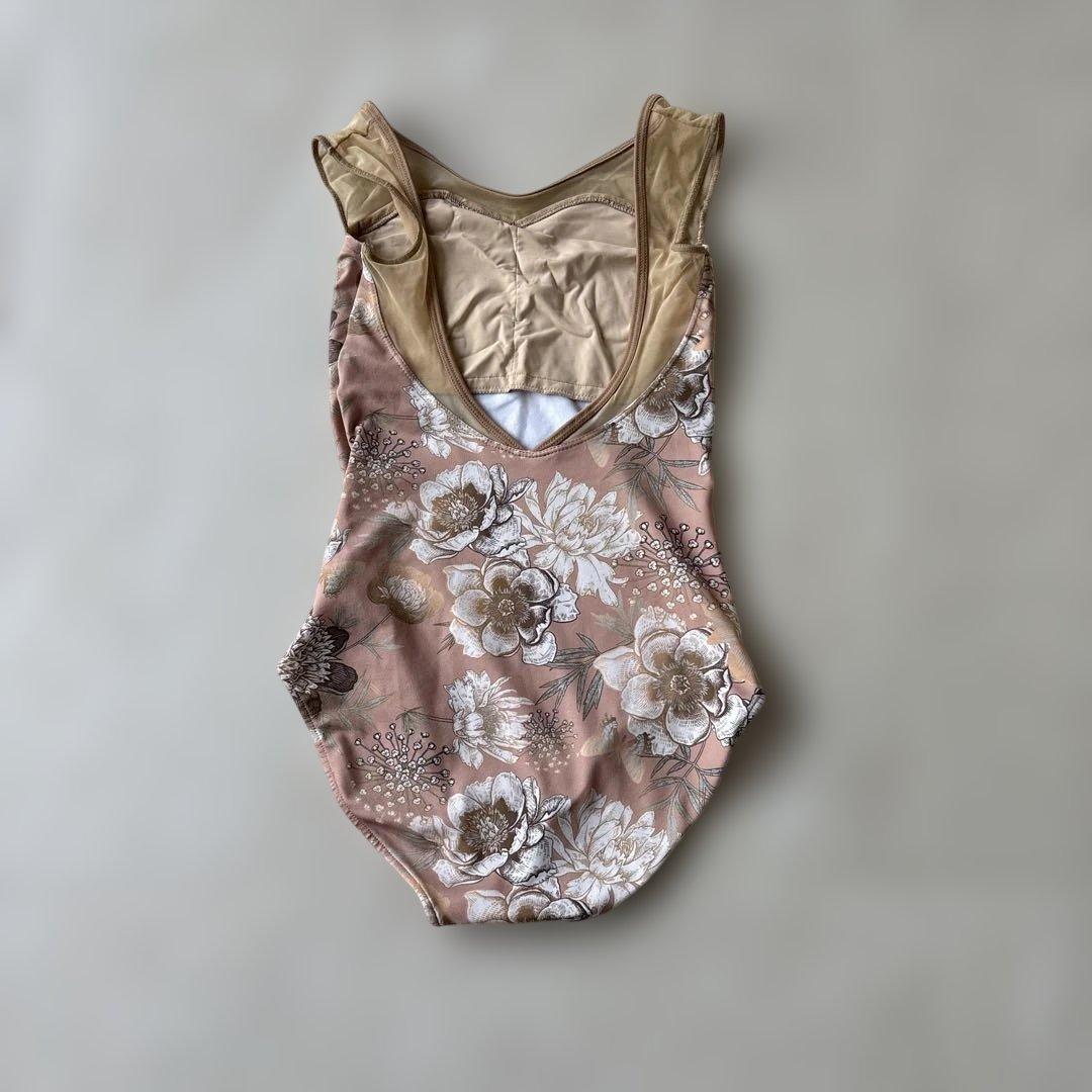 ウノア　花柄ストレッチレオタード Sサイズ