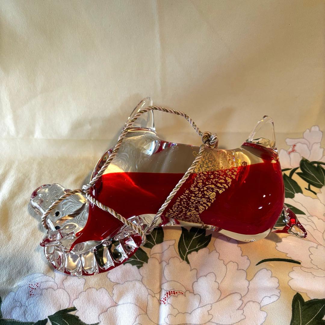 Multi Glass ガラスの馬の置物　2セット