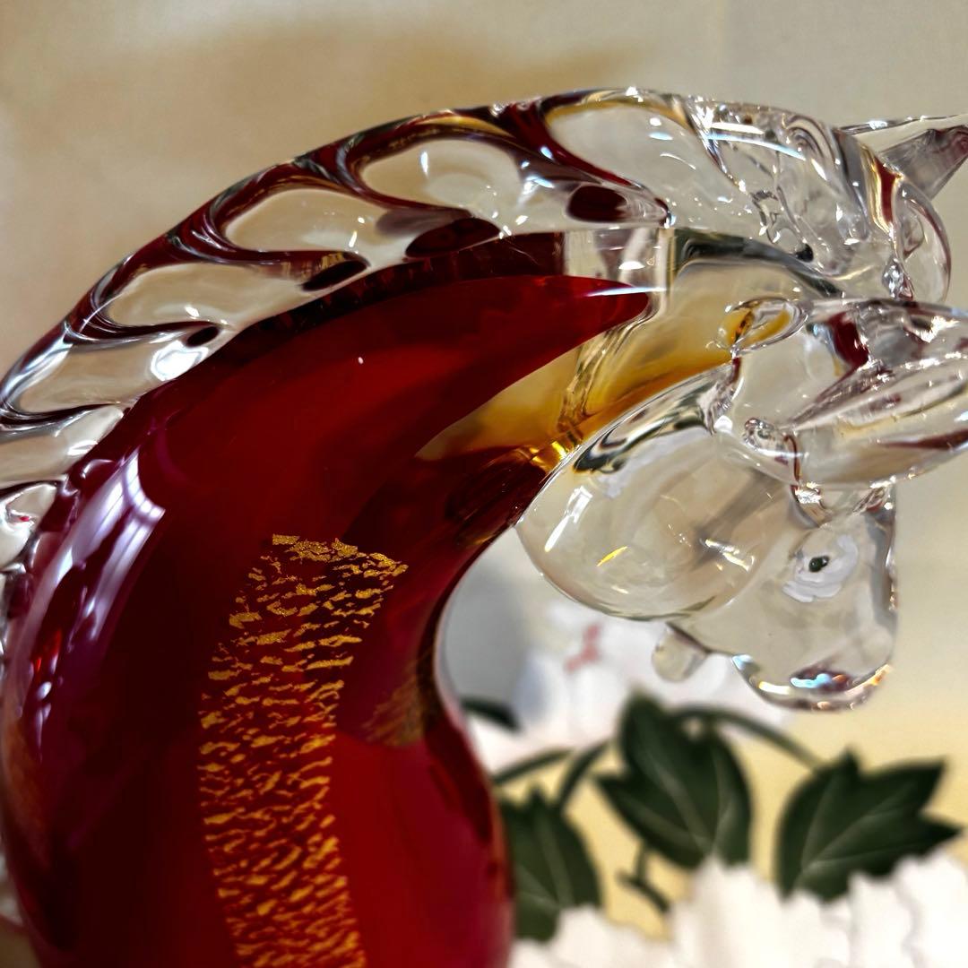 Multi Glass ガラスの馬の置物　2セット
