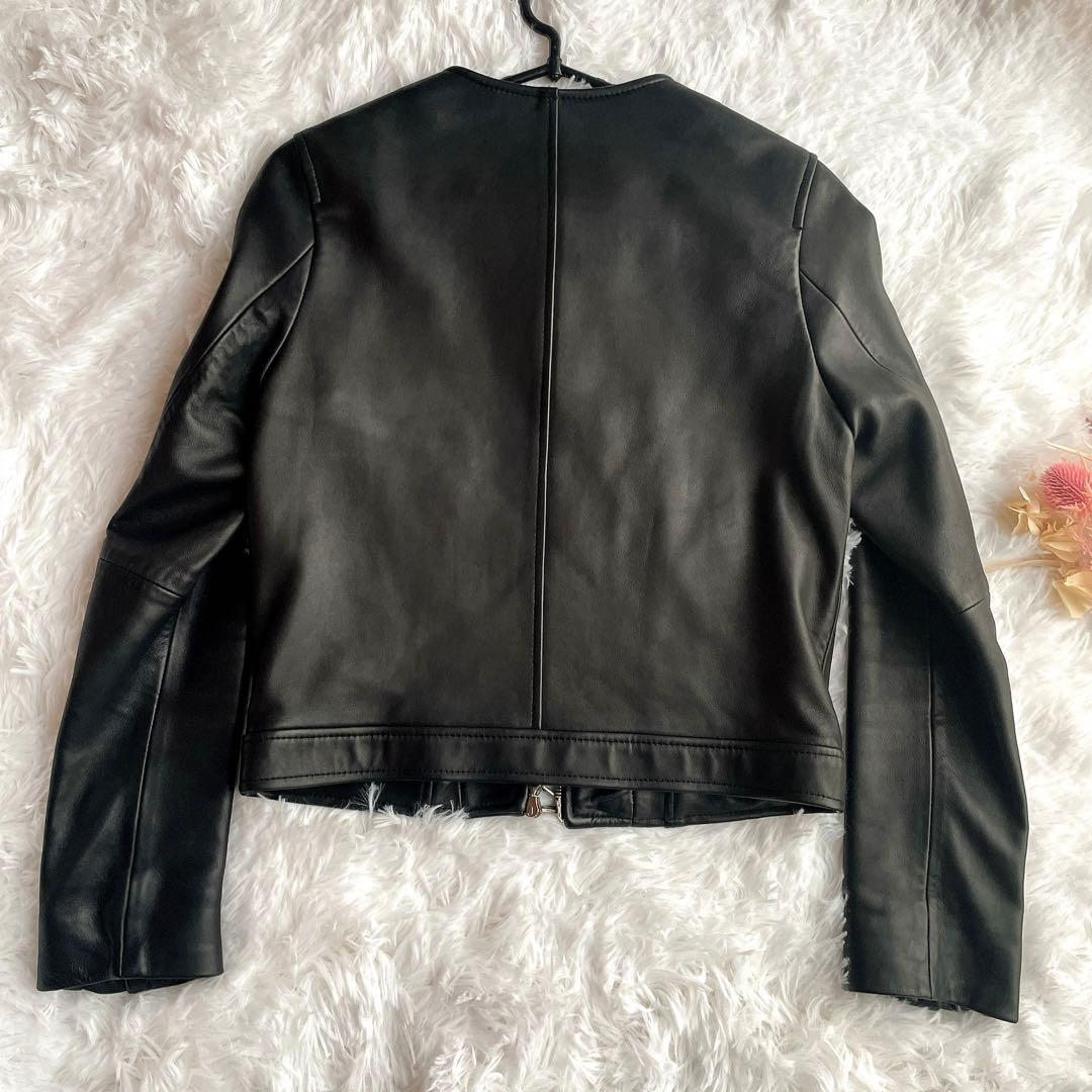 極美品⭐︎UNITED TOKYO ラムレザー 黒 シングルライダース ジャケット