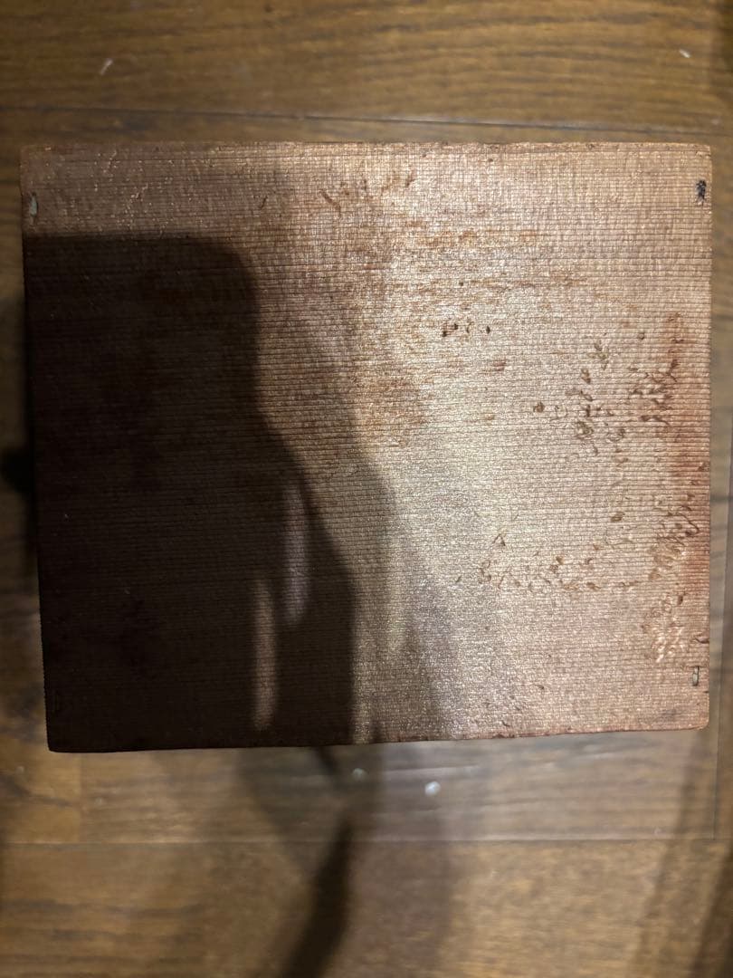 赤色花柄木製重箱