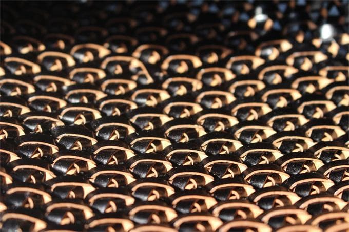 牛革 革編み込み 山葡萄風 六角花 かごバッグ 籠 BAG バッグ