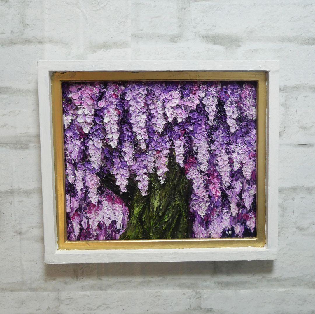 油絵 油彩 油彩画 絵 絵画 【藤】