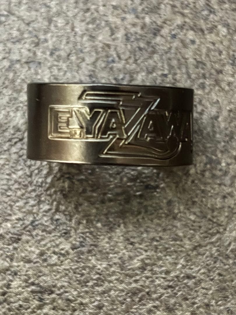[貴重掘り出し品] E-YAZAWA 矢沢永吉　ブラックロゴ指輪リング　新品