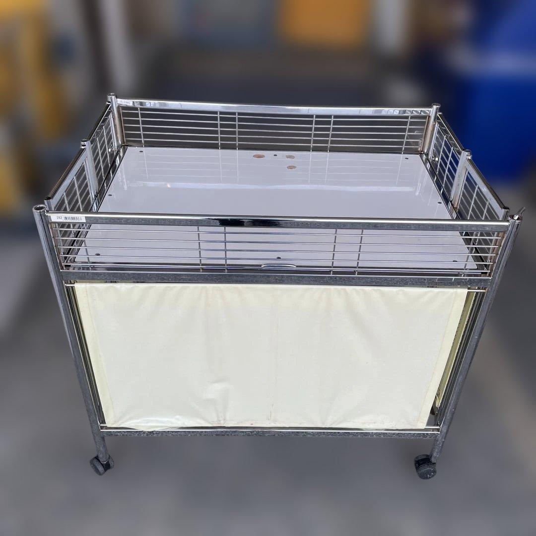 中折れ式ワゴン アイボリー 店舗用品　陳列什器　セールワゴン