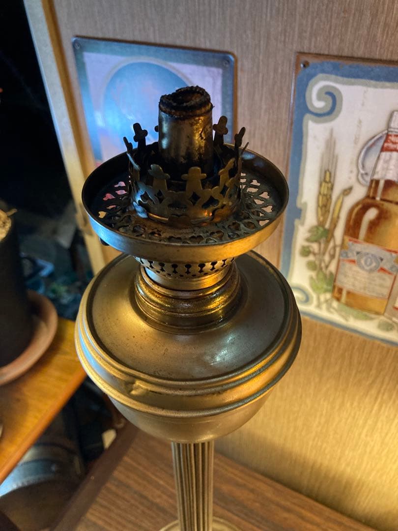 大型 ヴィンテージ オイルランプ アンティーク 西洋 洋風 置物 レトロ ライト