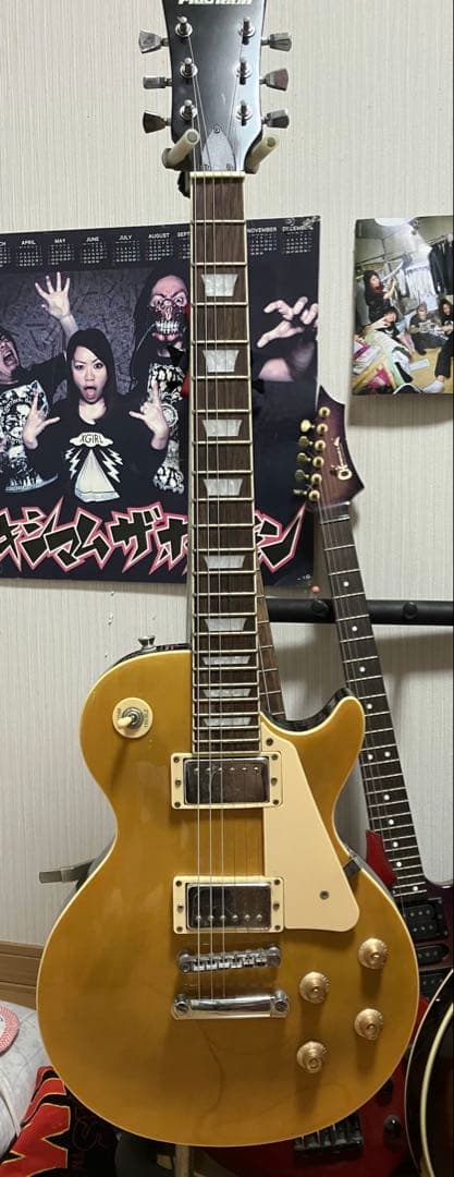 Playtech ゴールド エレキギター レスポール