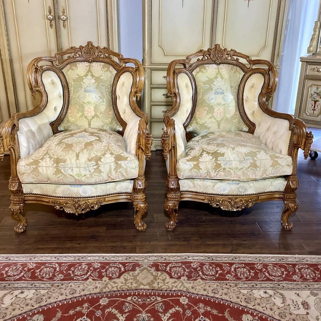 n3136r16 イタリア モビリセディア ネオクラシック シングルソファ 2脚