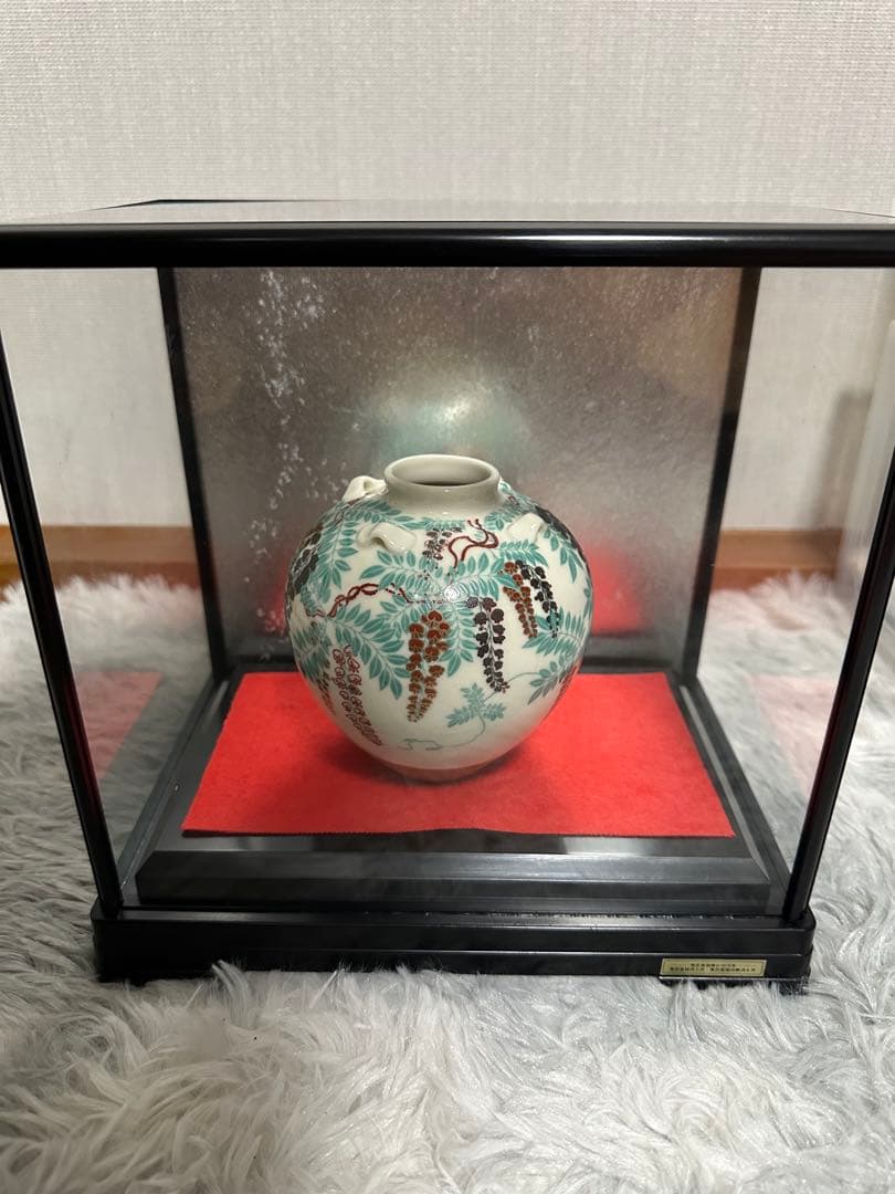 MOA美術館 復刻版 野々村仁清 色絵藤花文茶壺 ガラスケース付