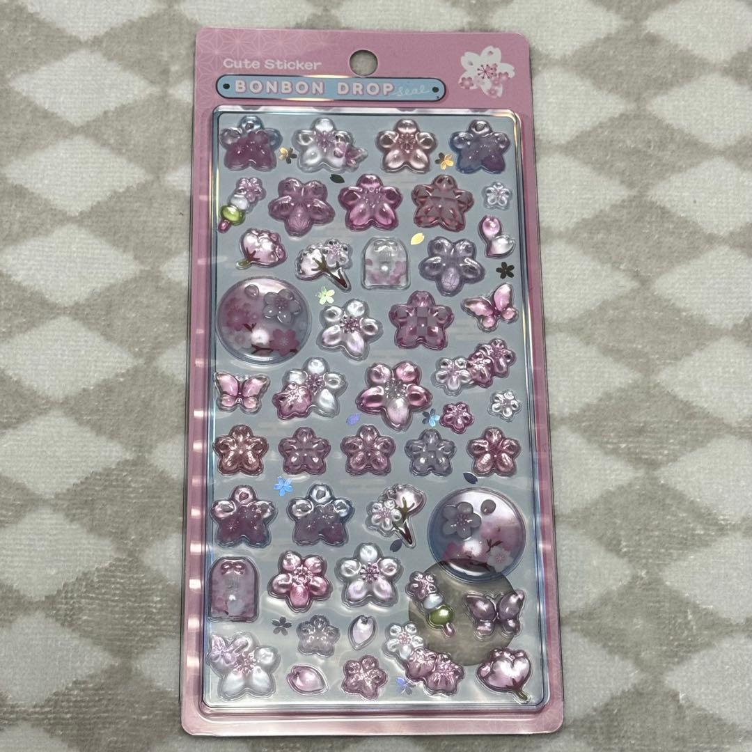 【国内正規品】6枚セット 和柄　ボンボンドロップシール　犬猫 サンドイッチ