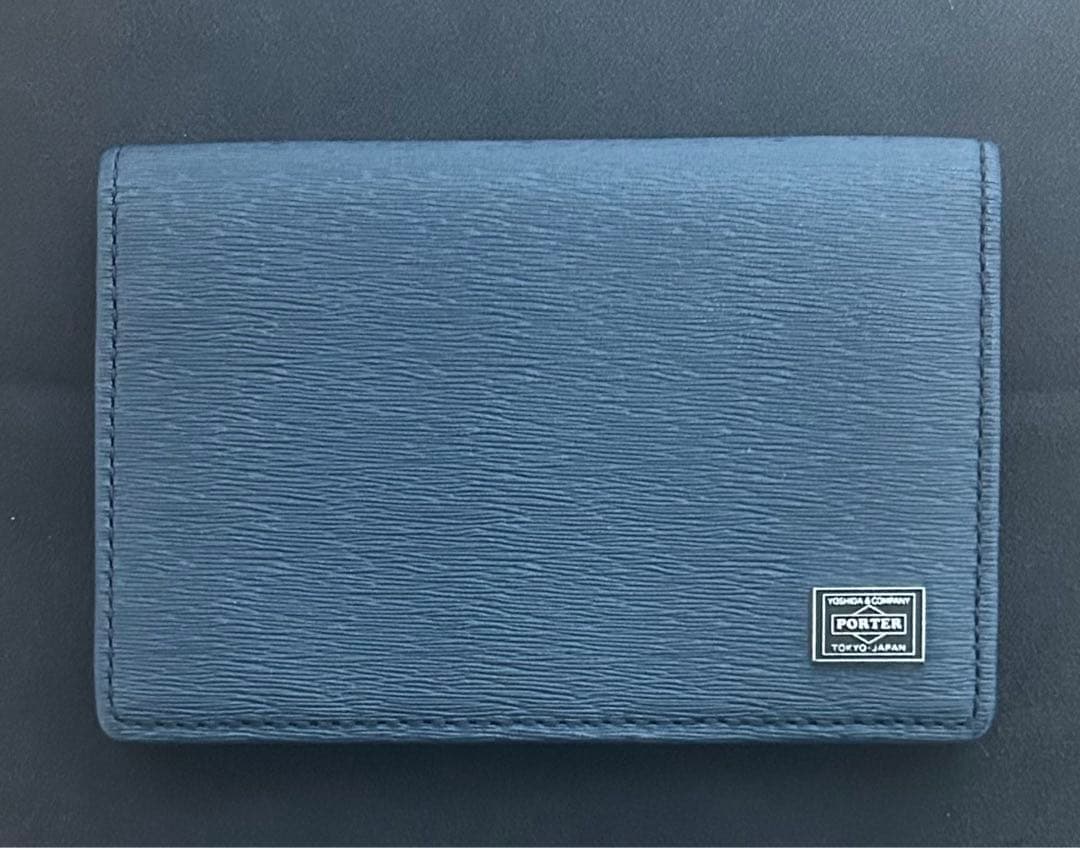【極美品】PORTER ポーター カードケース 名刺入れ ネイビー！ビジネス