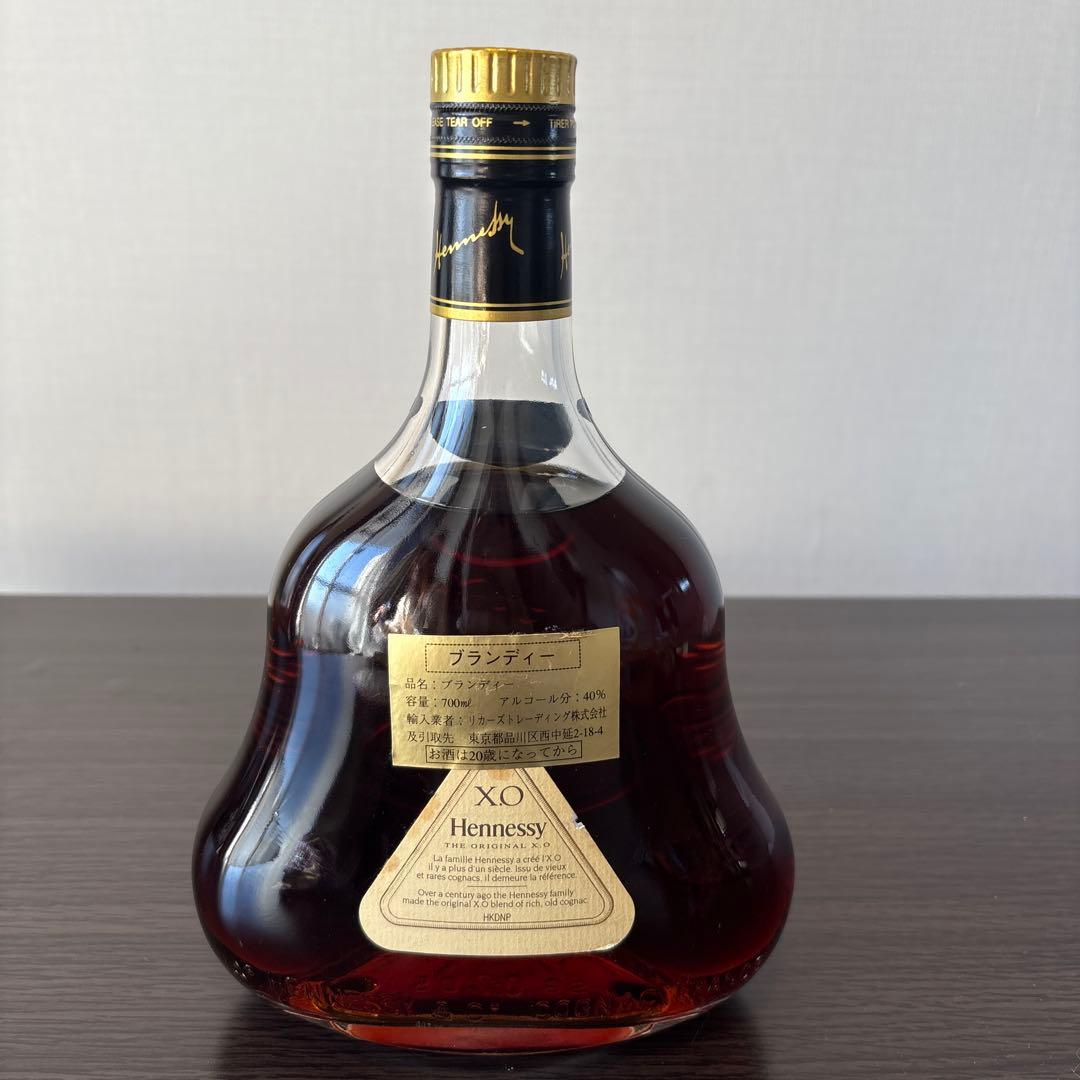 【美品】Hennessy ヘネシー XO 金キャップ クリアボトル 700ml