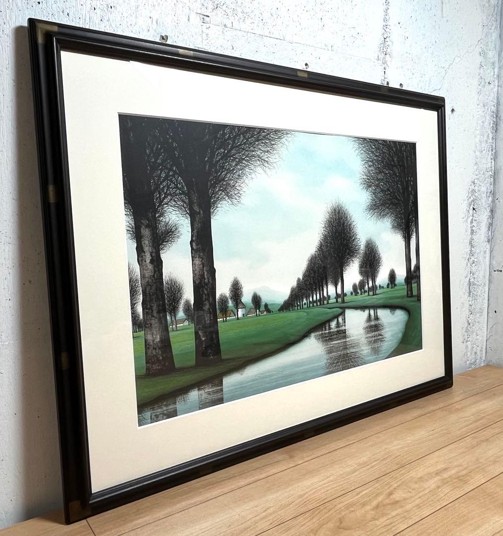 ジャック・デペルト「ブルアールのキャナル」リトグラフ 直筆サイン有 ゴルフ場