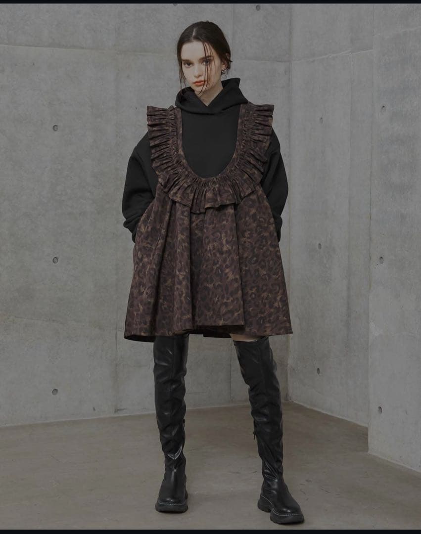 [COEL]レオパードフリルミニワンピース