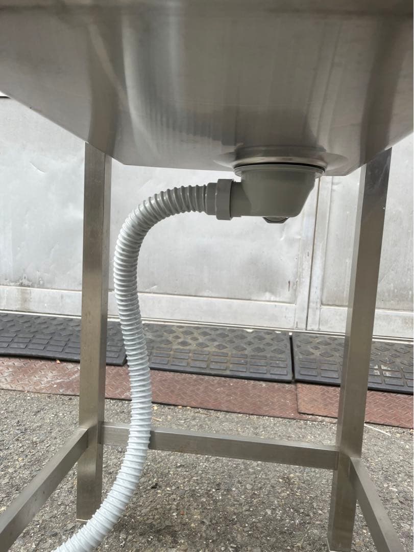 特注品 業務用 1槽シンク ２口蛇口付き 幅450×奥700×高さ850(mm)