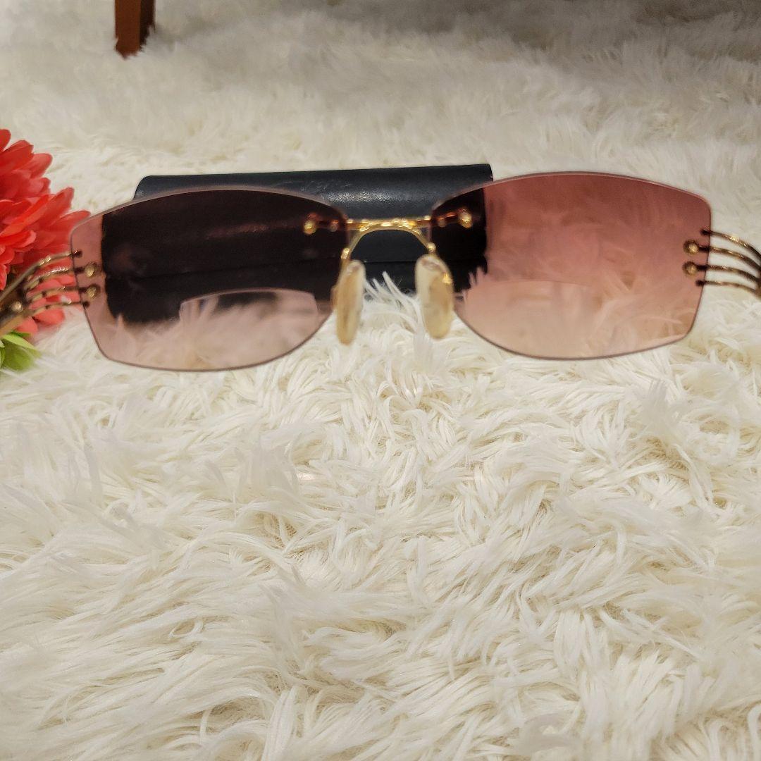 カザール　度入り　サングラス　メガネ　ピンク　可愛い　眼鏡　お洒落　クリア