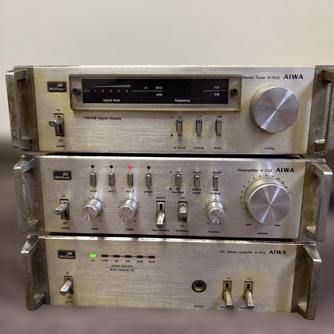 AIWA 真空管アンプ S-R22 S-C2 S-P53 本体