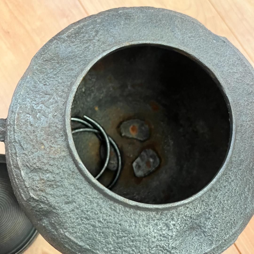茶道具 茶釜 鉄釜 伝統工芸品 釜 茶釜 ふた付き