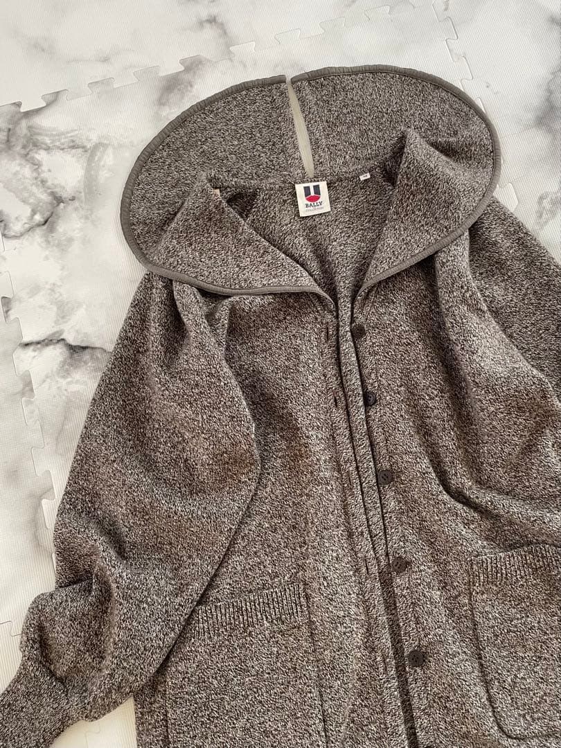 【BALLY】ミックスウール襟付きカーディガン