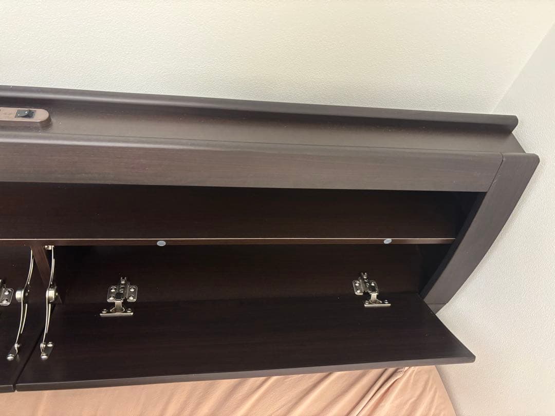 ニトリ　ダブルベッドフレーム(OPグランCヨコ 深型/DBR)