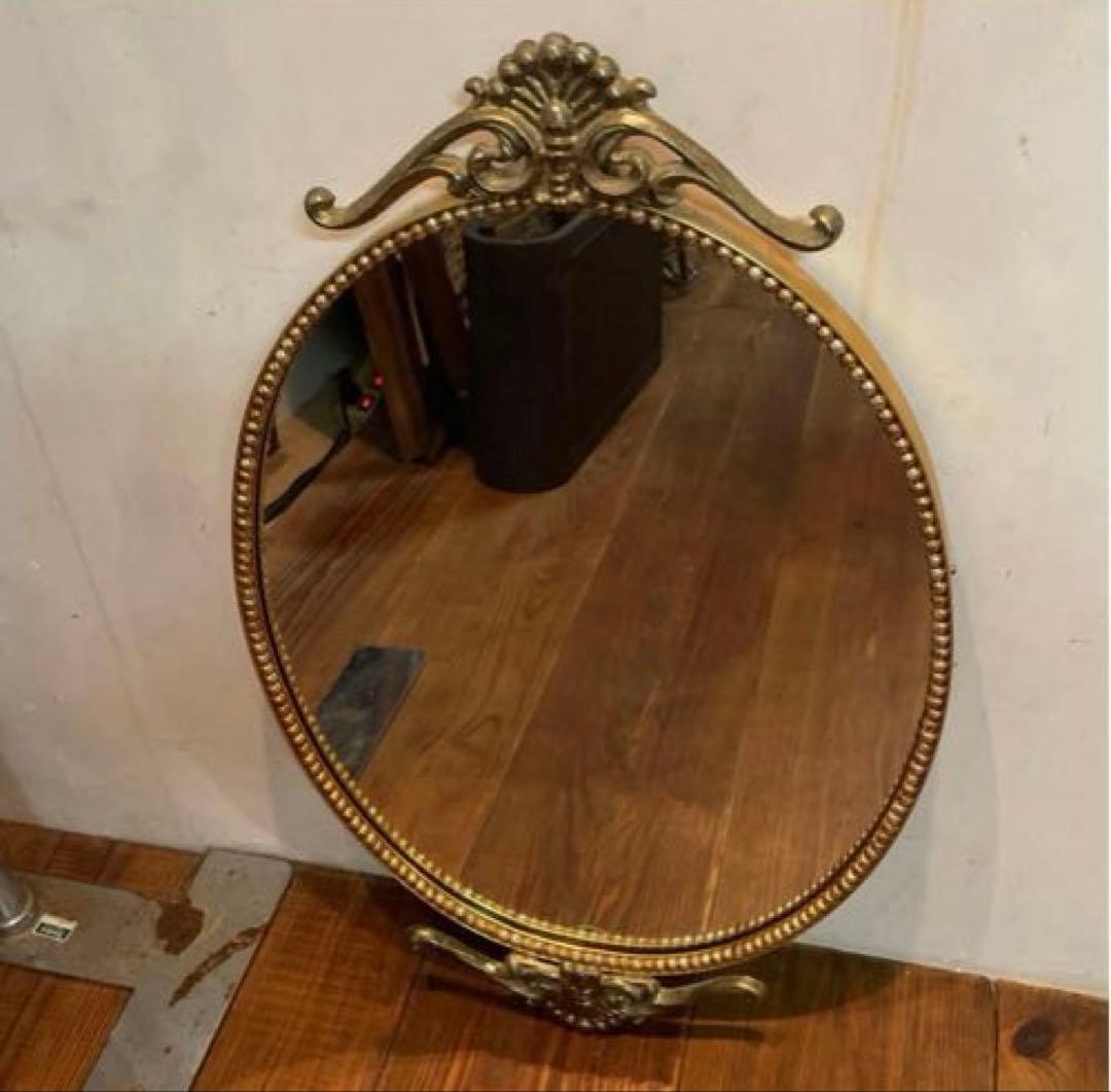 美品　ヴィンテージ　ウォールミラー　壁掛け鏡　雰囲気ある　飾りやすいサイズ