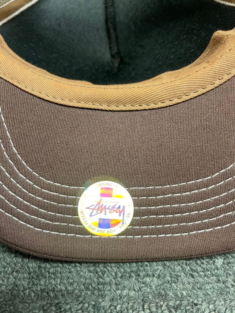 STÜSSY ブラウン ビンテージ　メッシュキャップ新品、送料込み！