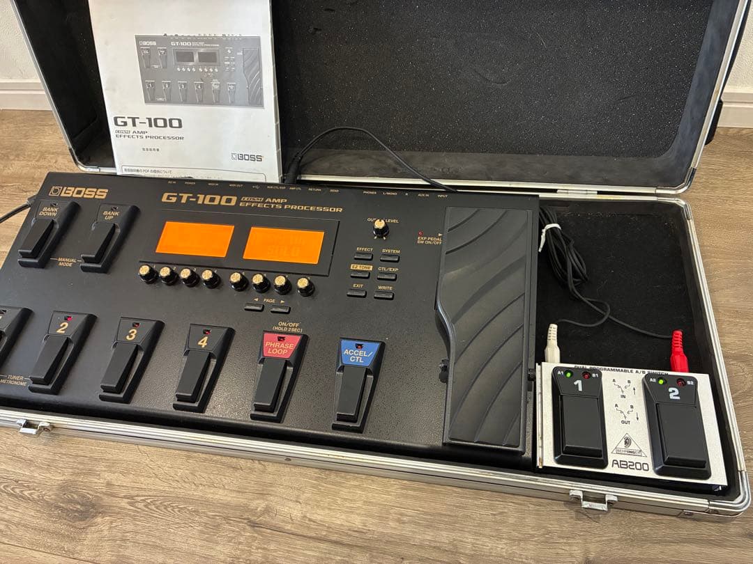 【美品】BOSS GT-100 BEHRINGER AB200 ケース付き