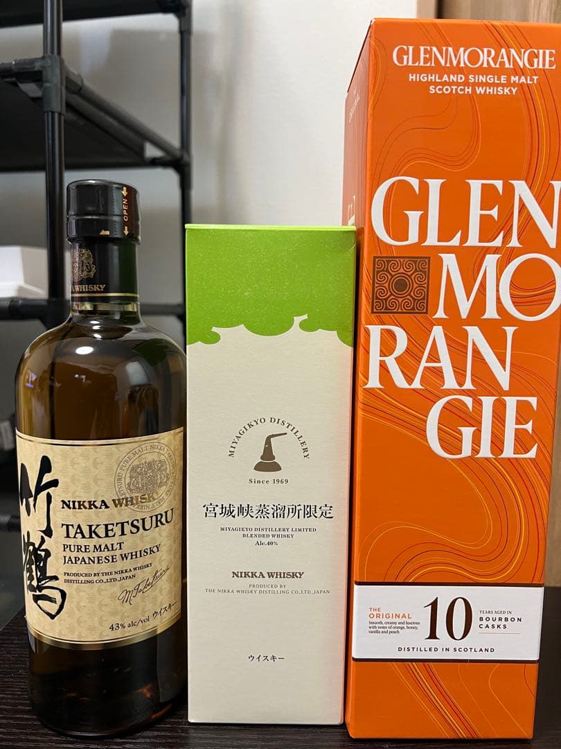 竹鶴　宮城峡蒸留所限定 GLENMORANGIE 10年 3本セット
