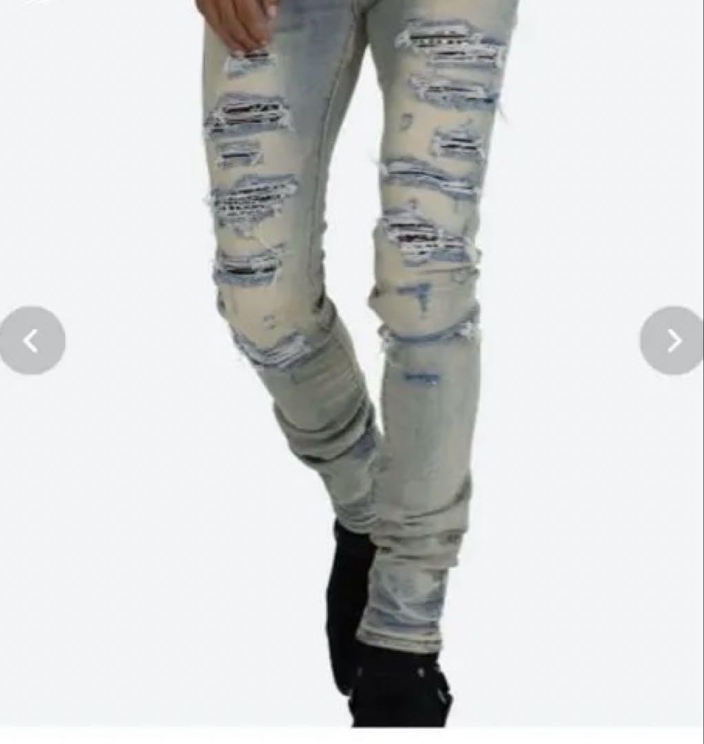 パンツ mnml X165 PAISLEY STRETCH DENIM 32