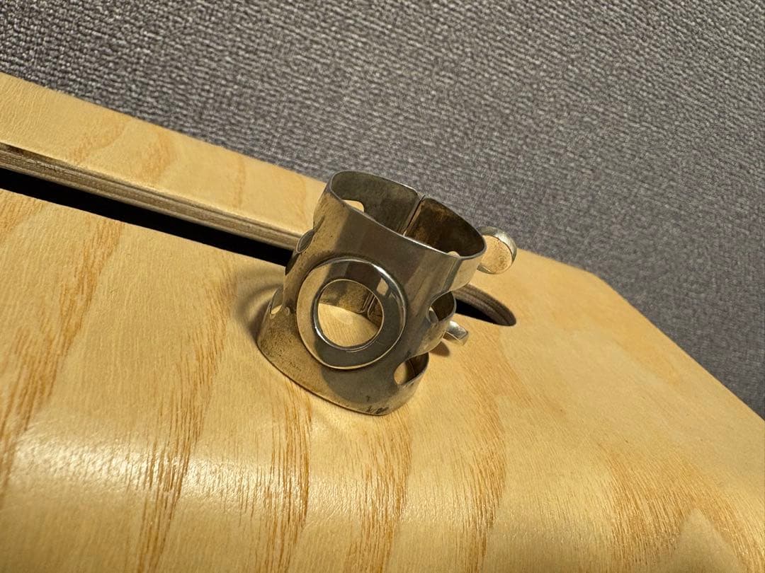 wood stoneクラリネットリガチャー 銀製